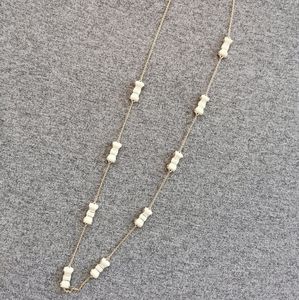 Kat Spade Enamel Bow on Gold Chain Necklace